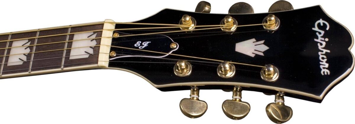 Epiphone J-200EC Studio Solid Top Fishman Sonitone BK Black gitara elektro-akustyczna4