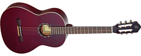 Ortega R131SN-WR Czerwona Top lity cedr | Gitara klasyczna z wąskim gr