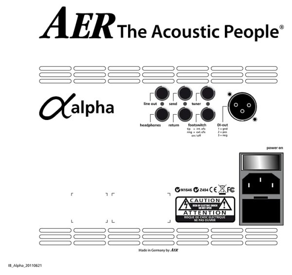 AER Alpha Plus - Kombo do instrumentów akustycznych0