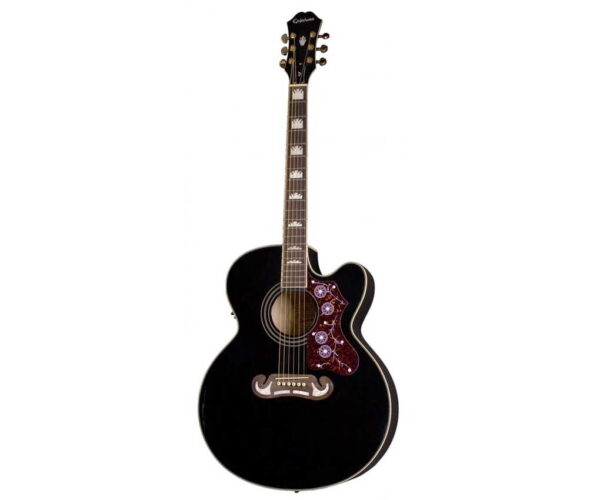 Epiphone J-200EC Studio Solid Top Fishman Sonitone BK Black