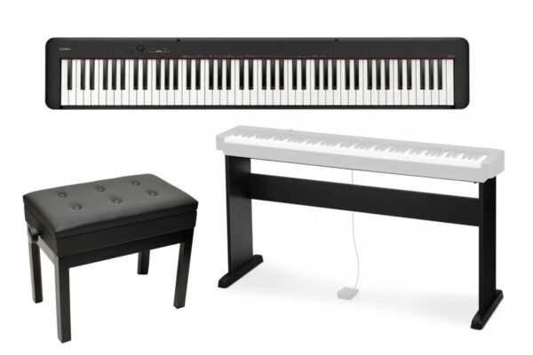 Pianino cyfrowe Casio CDP-S110 BK + statyw CS-46 + ława