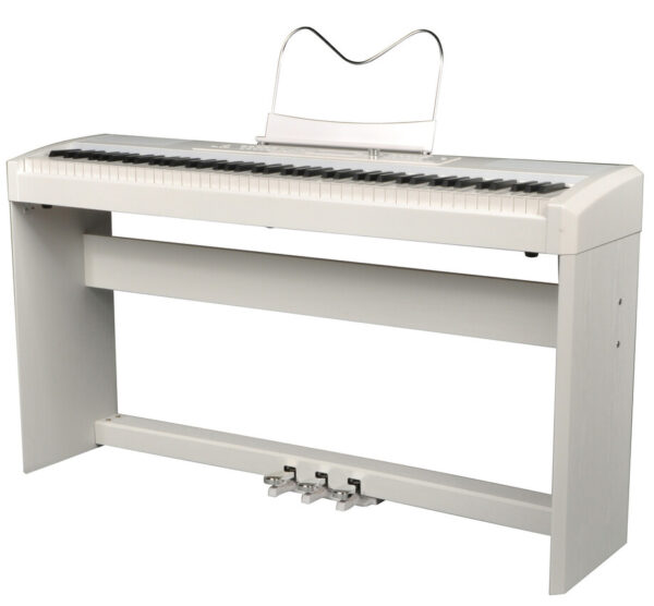 Ringway RP35 WH - pianino cyfrowe białe ze statywem i pedałami (pianino elektryczne / elektroniczne )