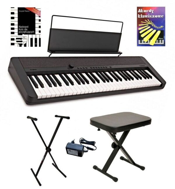 Casio CT-S1 - pianino cyfrowe + ława + pulpit + kurs cd + książeczka