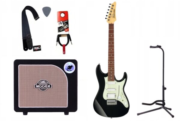 Gitara Elektryczna + Wzmacniacz 15W Kabel Zestaw 697