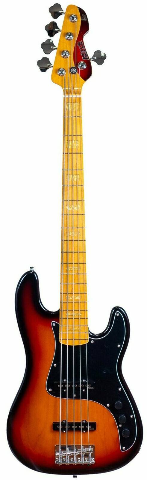 MarkBass MBA-MB GV 5 Gloxy Passive 3Tone Sunburst - gitara basowa 5 strun