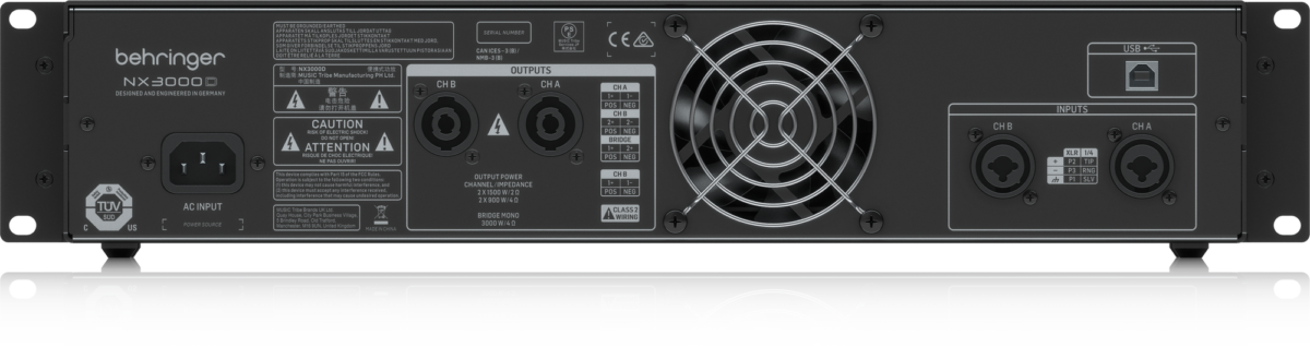 BEHRINGER NX3000D wzmacniacz, końcówka mocy 3000W, procesor DSP wbudowany1
