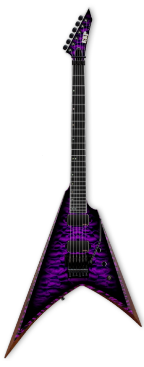 ESP USA V-II FR QM EMG Dark Purple Sunburst