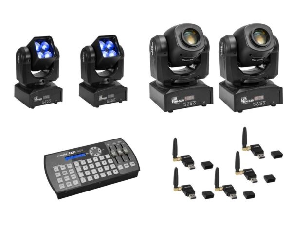 EUROLITE Set 2x LED TMH-W36 + 2x LED TMH-S30 + USB QuickDMX + Easy Show