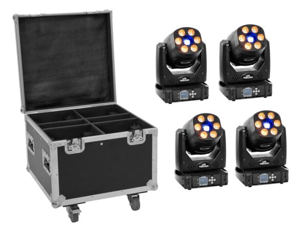 EUROLITE Set 4x LED TMH-H90 + Case with wheels