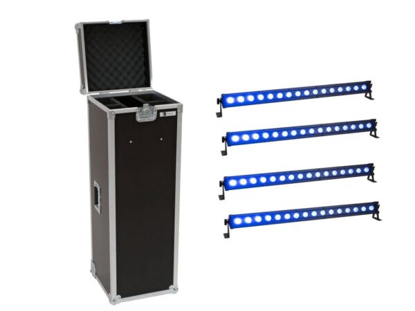 EUROLITE Zestaw 4x LED IP T-Bar 16 QCL Bar + Skrzynia Transportowa