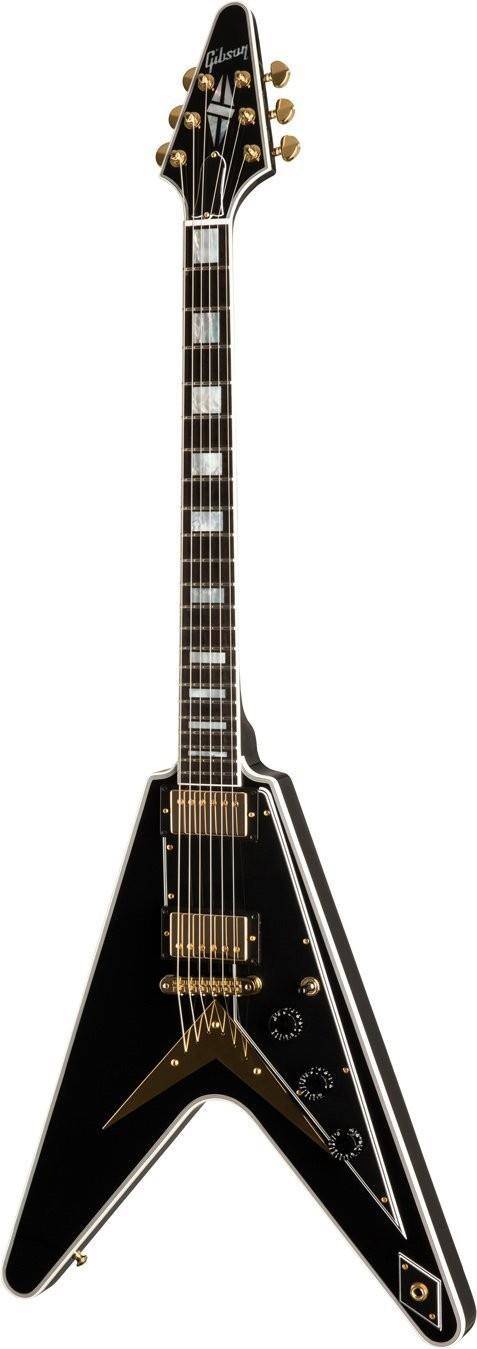 Gibson Flying V Custom w/ Ebony Fingerboard EB Ebony Gloss gitara elektryczna