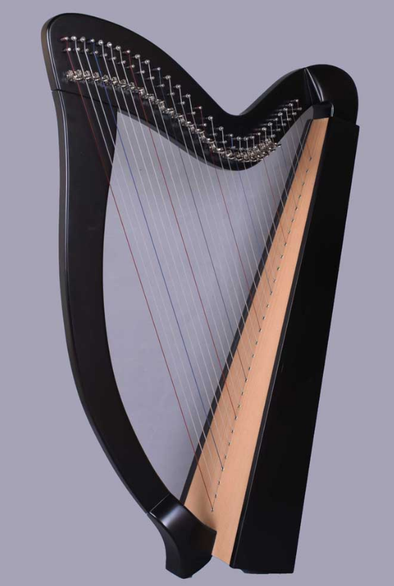 Harfa celtycka - Halifax 2774 BW BK Celtic Harp 29 Black Czarna