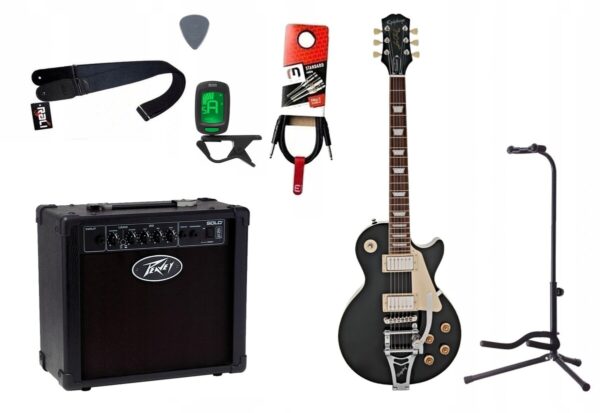 Gitara elektryczna Epiphone Les Paul Standard 50's + wzmacniacz 12W + tuner + statyw w zestawie