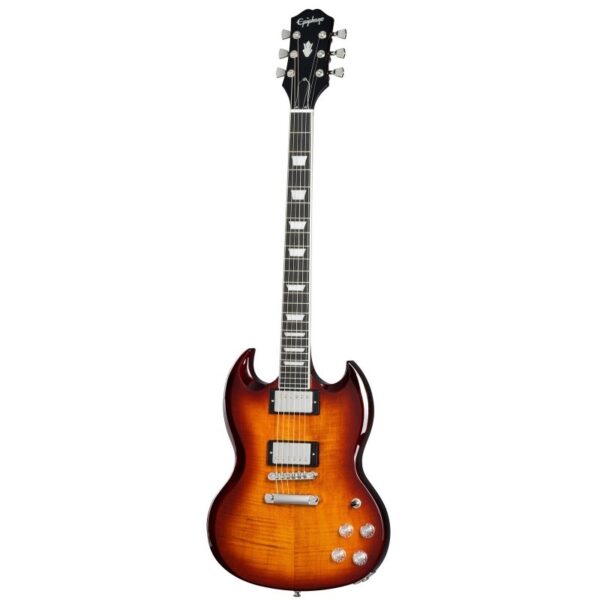 Gitara elektryczna Epiphone SG Modern Figured + wzmacniacz 12W + tuner + statyw w zestawie0