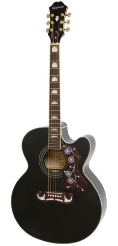 Epiphone J-200EC Studio Solid Top Fishman Sonitone BK Black gitara elektro-akustyczna