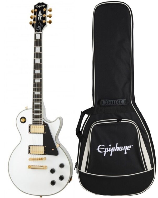 Epiphone Les Paul Custom Alpine White gitara elektryczna + pokrowiec