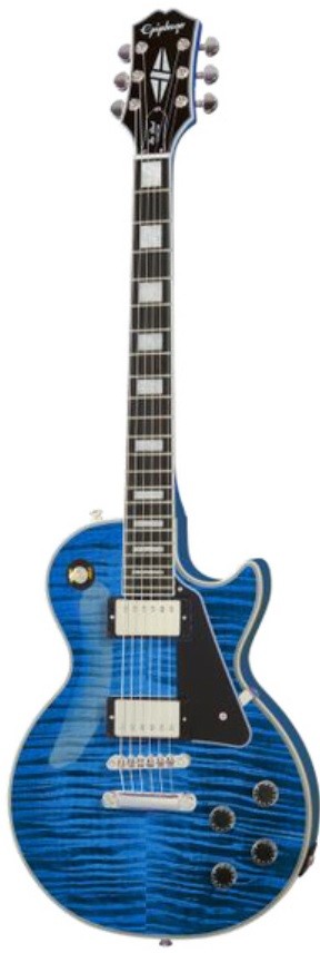 Epiphone Les Paul Custom Figured Transparent Blue - gitara elektryczna