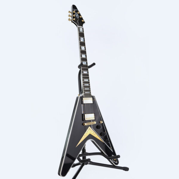 Gibson Flying V Custom w/ Ebony Fingerboard EB Ebony Gloss gitara elektryczna0