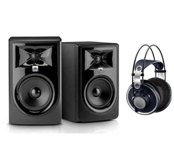 JBL 2x 308P MkII + AKG K702 - monitory i słuchawki studyjne