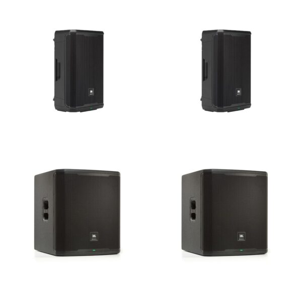 JBL 2x PRX 912 + 2x PRX 918 XLF - zestaw nagłośnieniowy