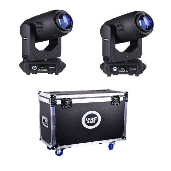 LIGHT4ME 2x VENOM ZOOM 350 + CASE - zestaw głowic ruchomych LED beam spot wash