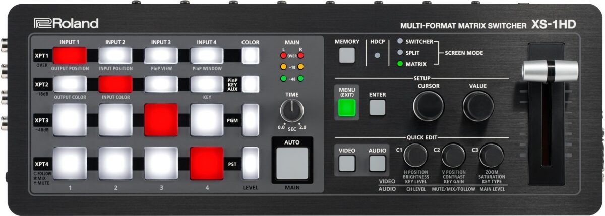 Roland XS-1HD | Matrycowy mikser Audio-Wideo FullHD | 4-kanałowy | HDMI | 4:4:4 10-bit2