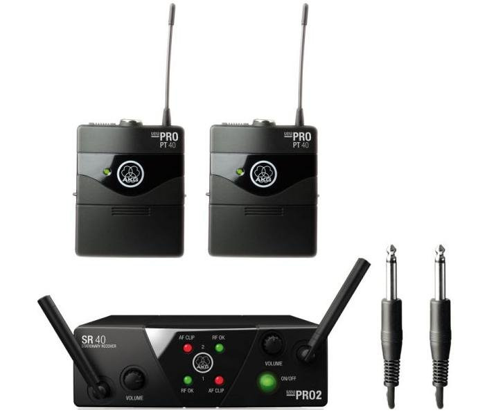 AKG WMS 40 PRO Mini DUAL Instrumental Set - bezprzewodowy podwójny system transmisji do gitar AKG WMS 40 PRO Mini DUAL Instrumental Set - bezprzewodowy podwójny system transmisji do gitar