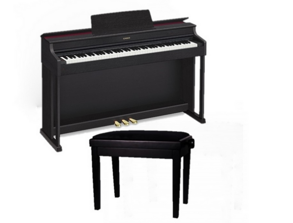 CASIO AP-470 BK SET - pianino cyfrowe (elektryczne) z ławą w zestawie