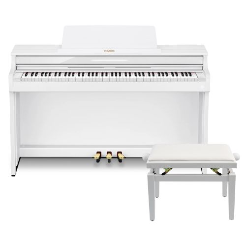 Casio AP-550 WE SET - pianino cyfrowe z ławą
