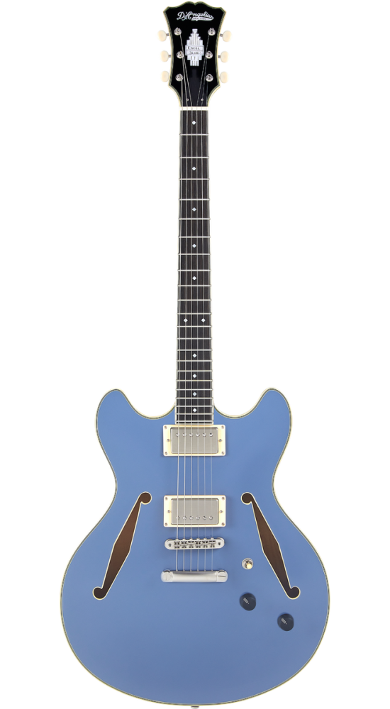 D'Angelico Excel DC Tour Solid Slate Blue - gitara elektryczna