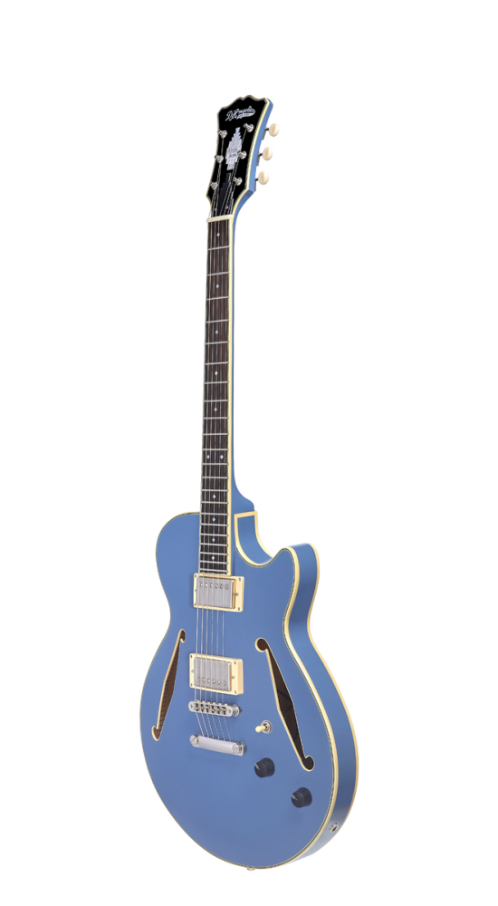 D'Angelico Excel SS Tour Solid Slate Blue - gitara elektryczna0