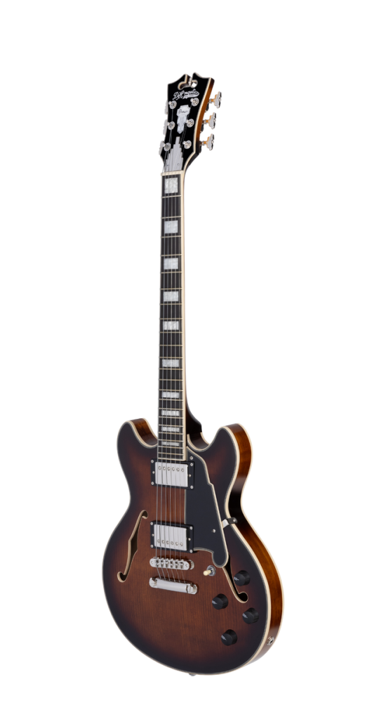 D'Angelico Premier Mini DC Brown Burst gitara elektryczna0
