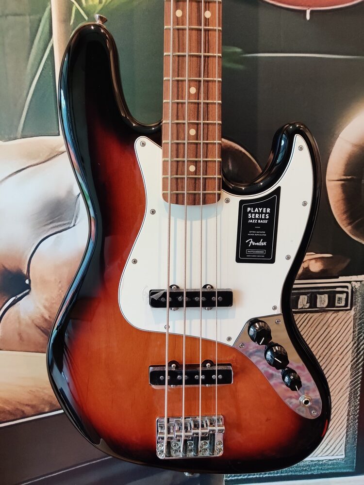Fender Player Jazz Bass PF 3TS + POKROWIEC2 Fender Player Jazz Bass PF 3TS + POKROWIEC2