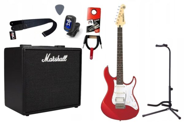 Gitara Elektryczna + Wzmacniacz 25W Kabel Zestaw 526