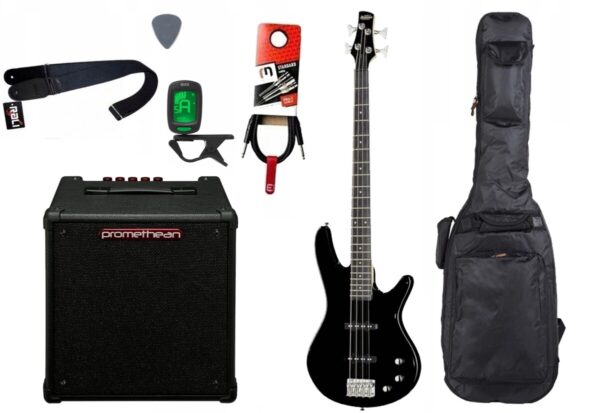 Gitara basowa Ibanez GSR180-BK + Wzmacniacz 20W + Kabel + Pokrowiec