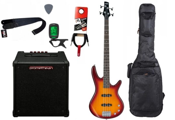 Gitara basowa Ibanez GSR180-BS + Wzmacniacz 20W + Kabel + Pokrowiec