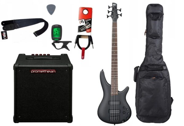 Gitara basowa Ibanez SR305EB-WK + Wzmacniacz 20W + Kabel + Tuner + Pokrowiec
