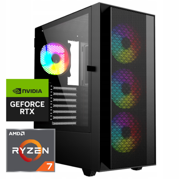 Komputer Gamingowy Ryzen 7 7800x3D/32GB RAM/2000GB SSD/RTX4060 Win 11