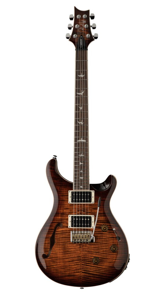 PRS SE Custom 24 Semi Hollow Piezo Tiger Burst - gitara elektryczna