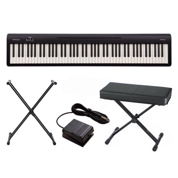 ROLAND FP-10 BK ZESTAW - pianino cyfrowe (elektroniczne)