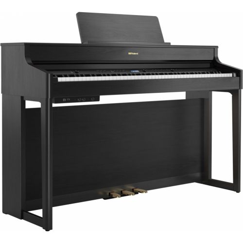 Roland HP702-CH (Charcoal Black) pianino cyfrowe z Bluetooth, 3D Ambience, aplikacja do nauki