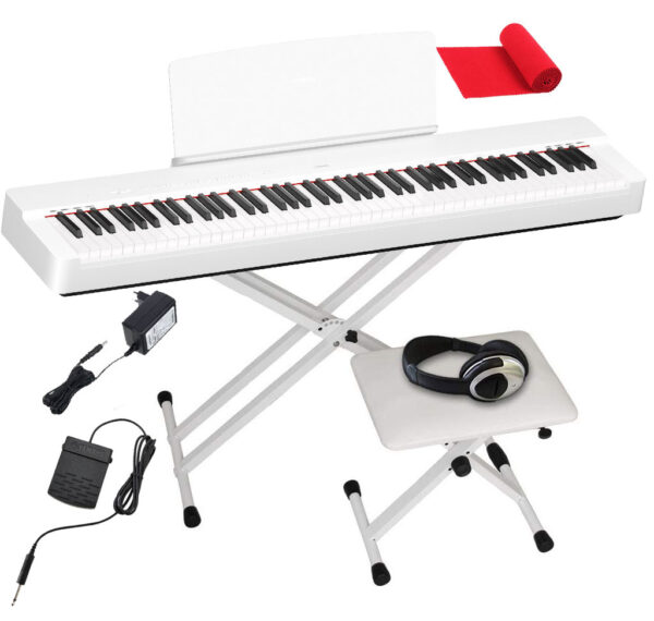 YAMAHA P-225 wh Zestaw XXL statyw ławka