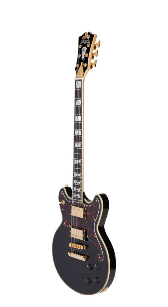 D’Angelico Deluxe Brighton Solid Black - gitara elektryczna0