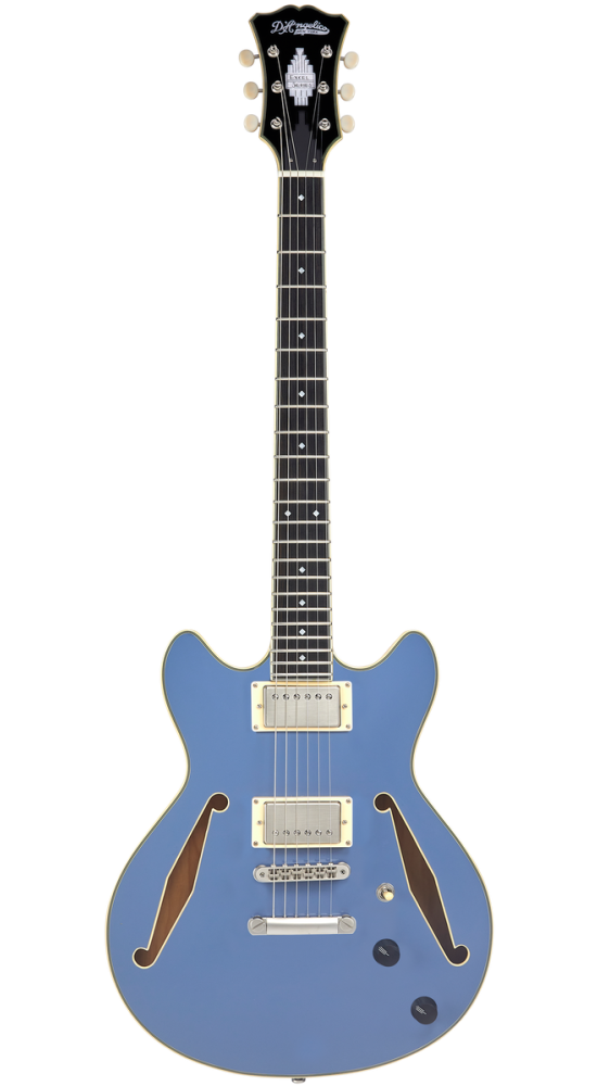D'Angelico Excel Mini DC Tour Solid Slate Blue - gitara elektryczna