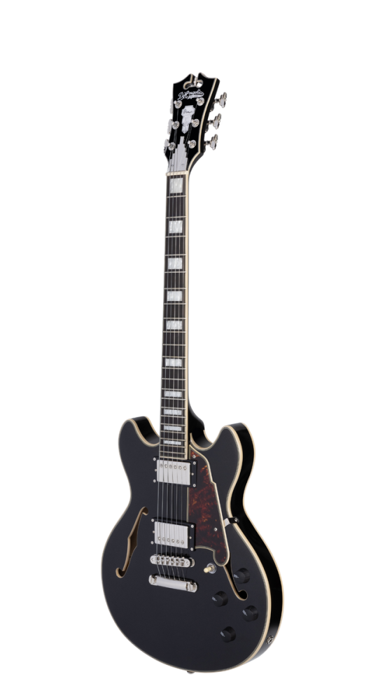 D'Angelico Premier Mini DC Black Flake - gitara elektryczna0