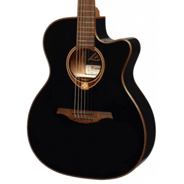 Lag T118ACE-BLK Auditorium Cutaway Acoustic-Electric Black ][ Gitara elektro-akustyczna