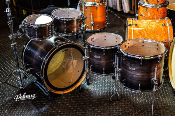 Polmuz Maple Model 1 - 22/10/12/14/16 - Fast Toms - Satin Black Fade0