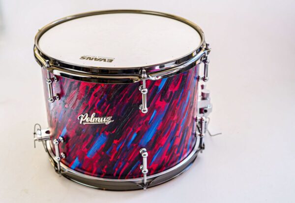 Polmuz model 1 Maple 13x10 Snare - Artist Cosmis violet stripes