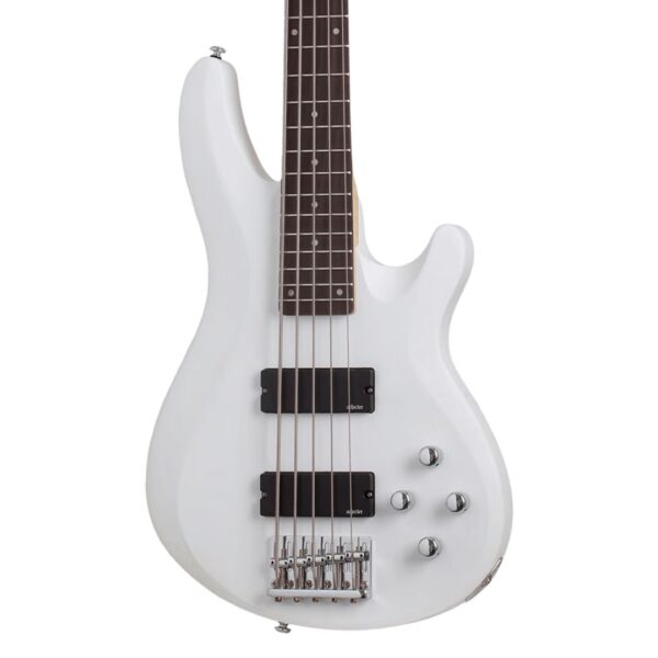 Schecter C-5 Deluxe Satin White ][ 5-strunowa gitara basowa