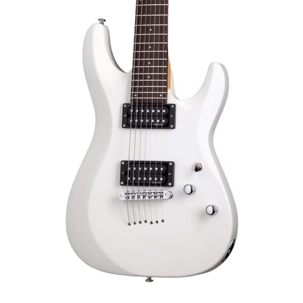 Schecter C-7 Deluxe Satin White ][ 7-strunowa gitara elektryczna
